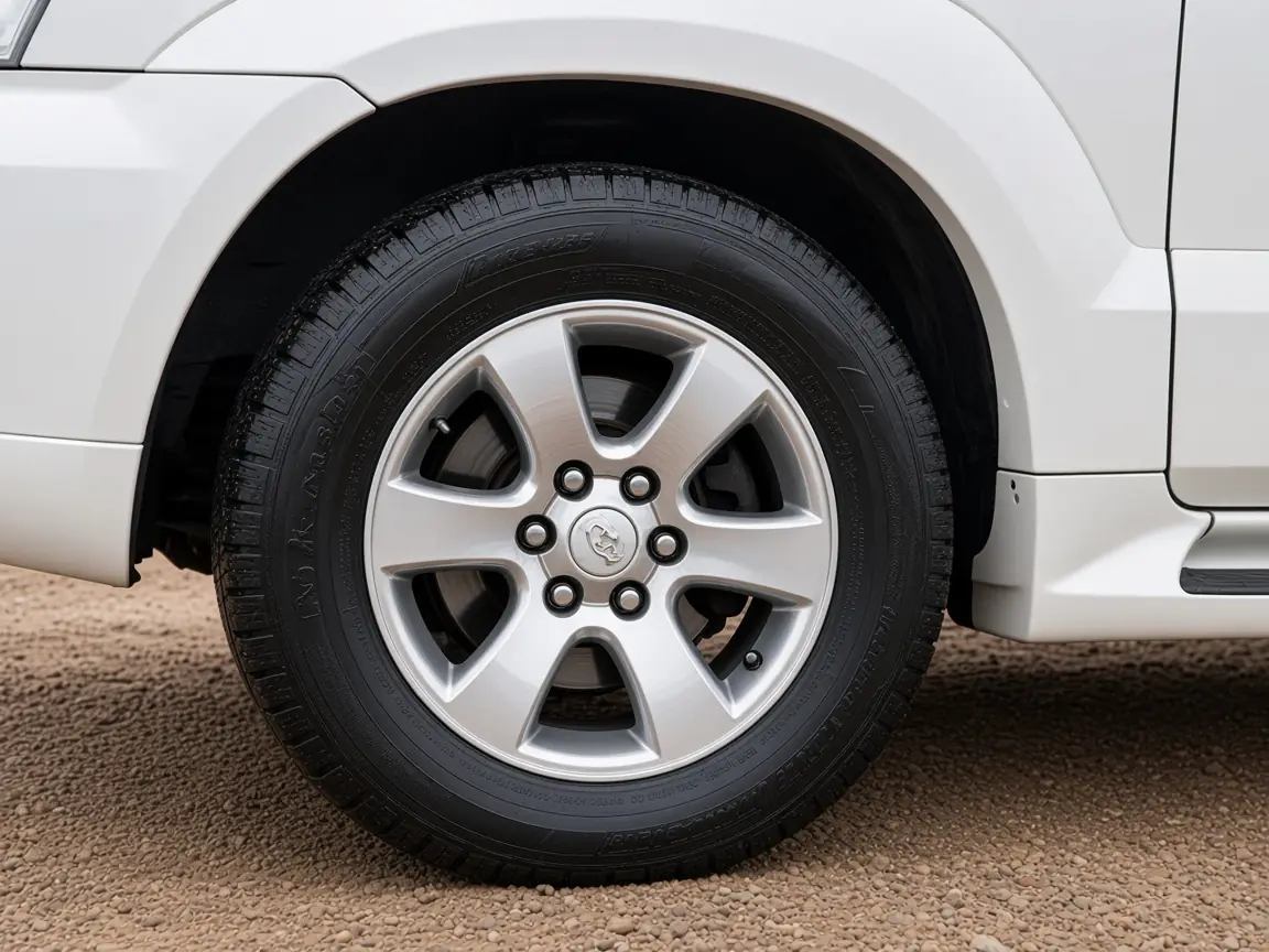 Clean shiny alloy wheel after detailing